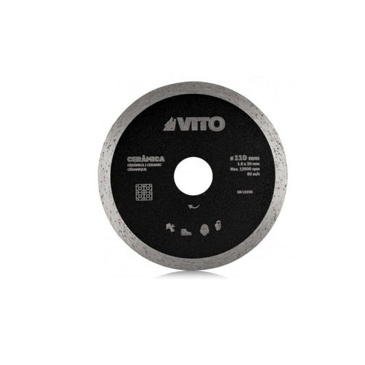 Disco diamantado corte ceramica humido 110mm Vito