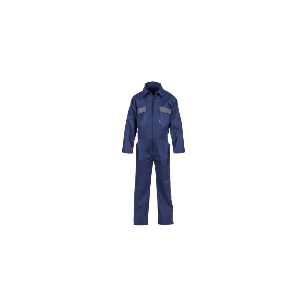 FATO DE TRABALHO AZUL MR./ CINZA 65/35 POL. ALG. TAM. XL