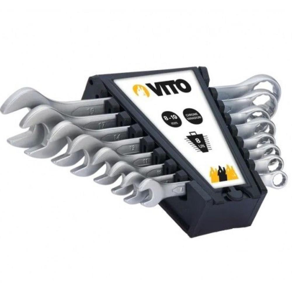Jogo chave boca luneta 8pcs Vito