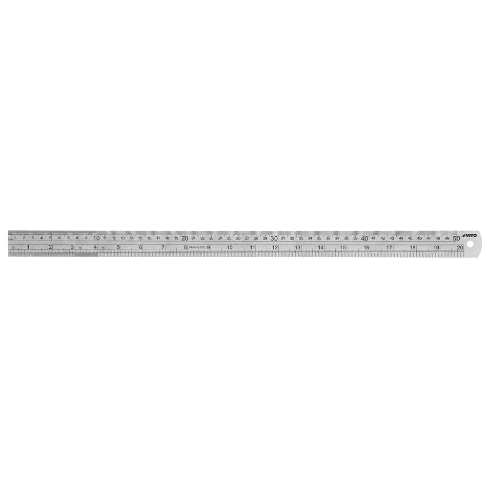 Regua escala dupla 50cm inox Vito
