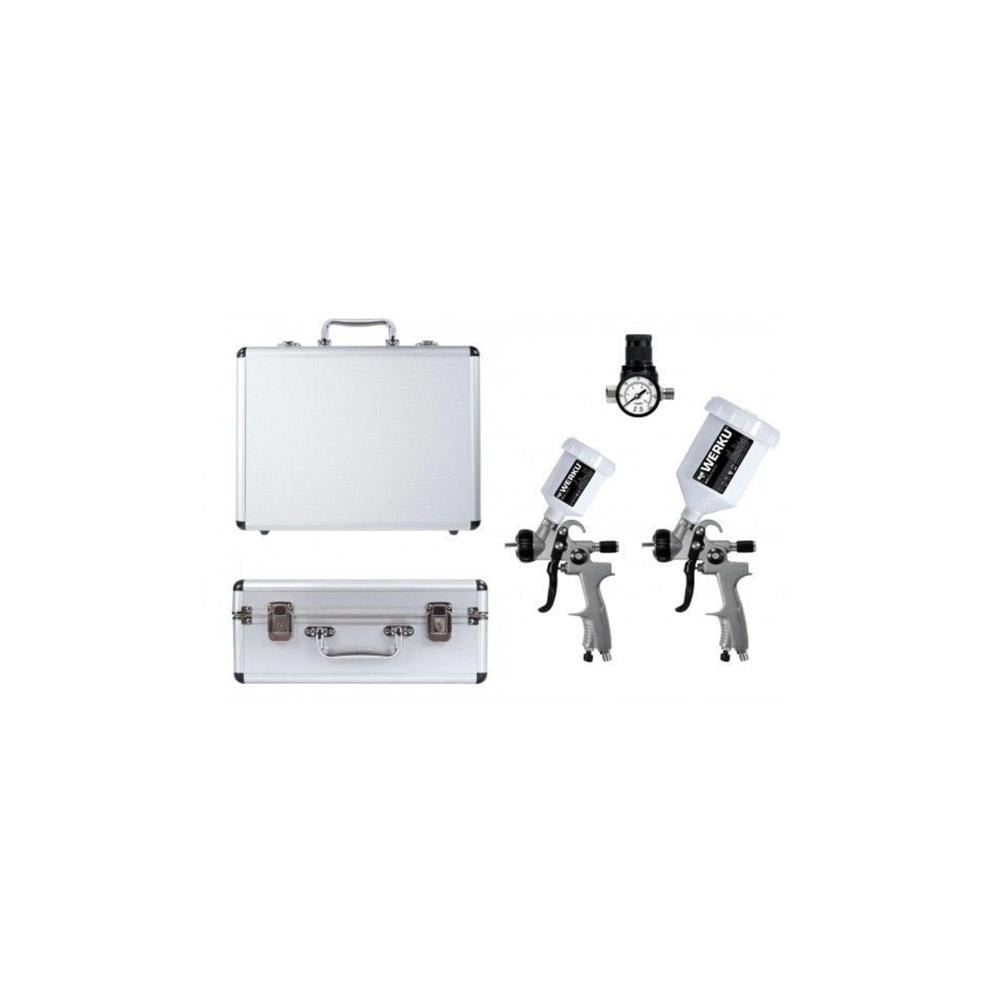 jg pistolas pintura gravidade HVLP-I 200-600ml 2 pcs Werku
