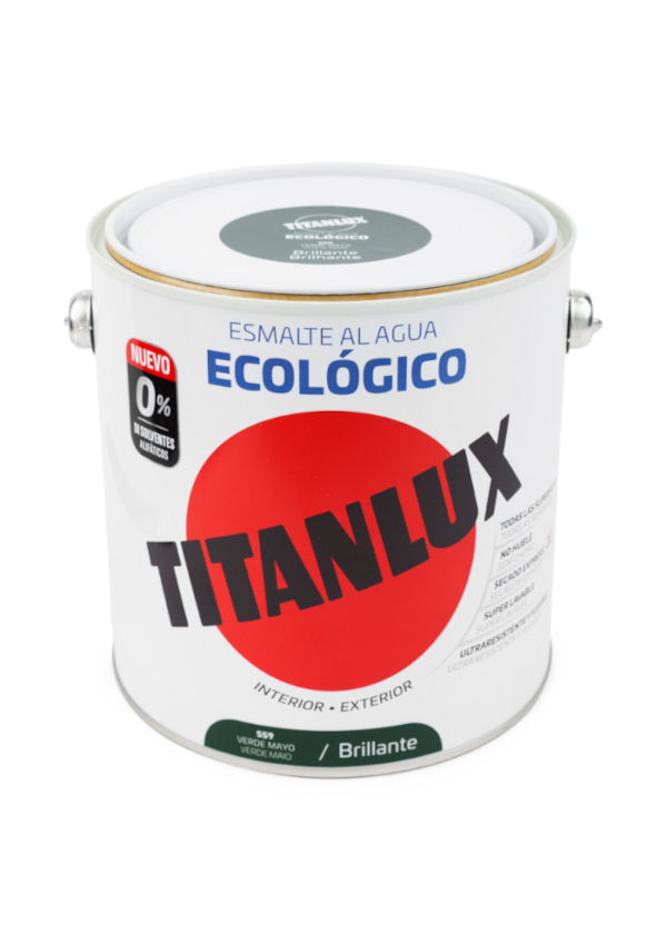 2.5L ESMALTE TITANLUX ECO BRILHANTE VERDE MAIO TITAN | GlobalBrico