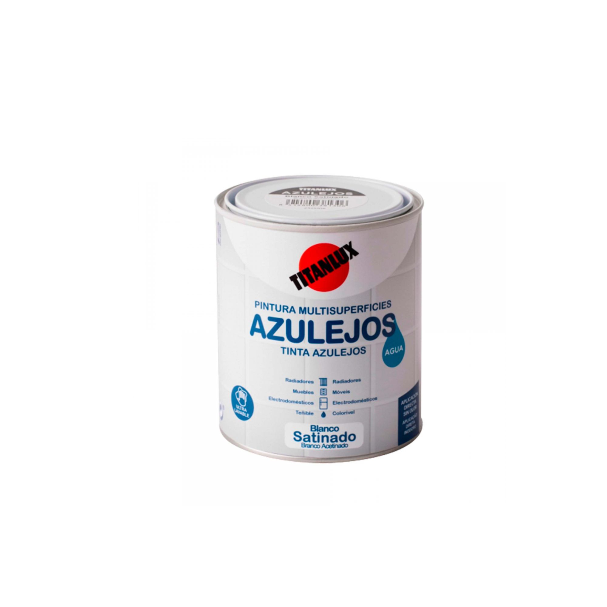 750ml ESMALTE AZULEJOS AQUOSO BRANCO ACETINADO TITAN