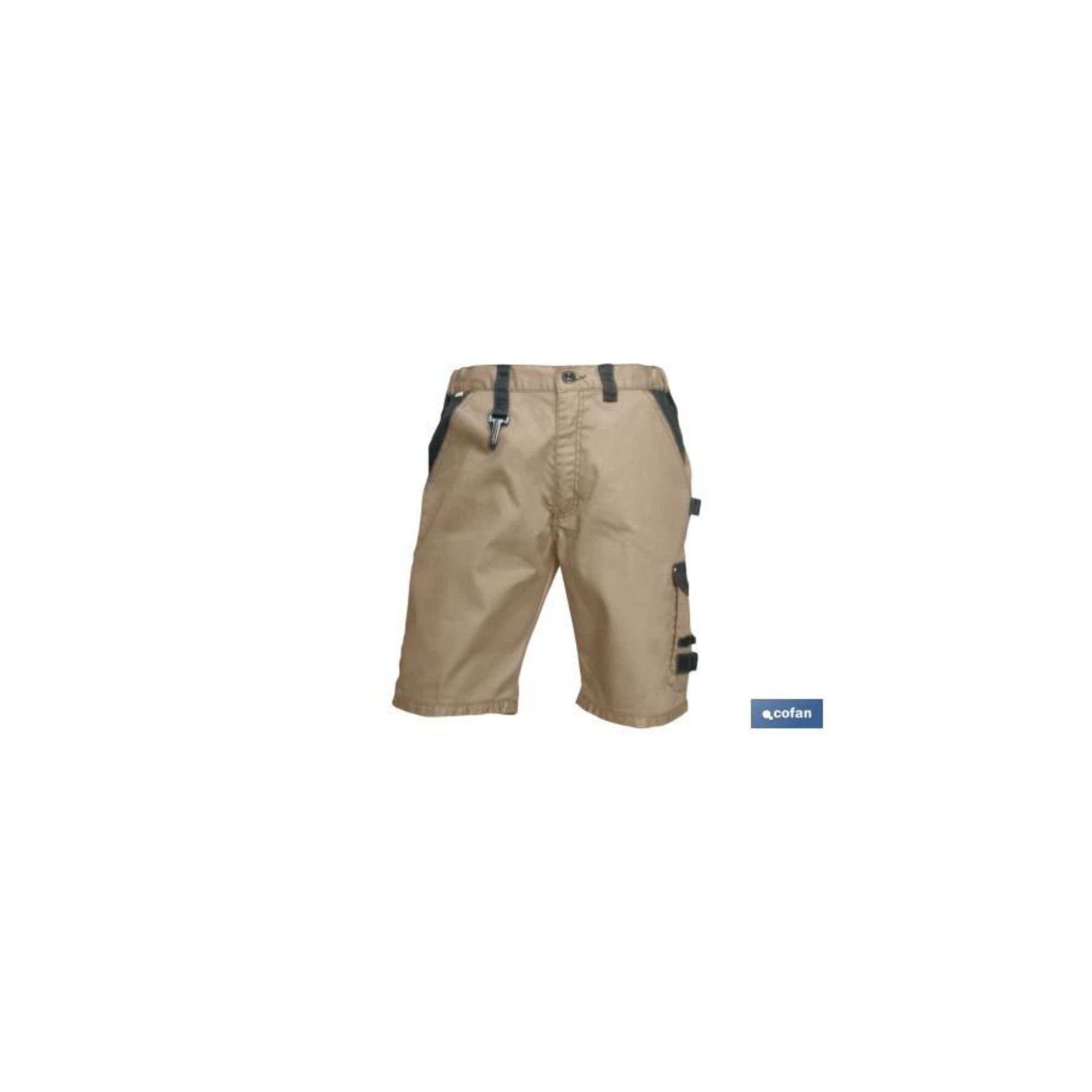 BERMUDAS DE TRABALHO BEJE/PRT T38 160GMS/M