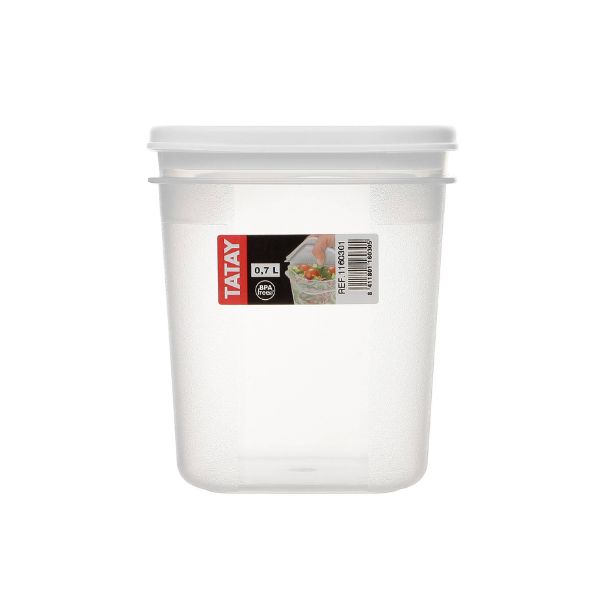 CAIXA P/ ALIMENTOS QUAD. 0.7L BR.