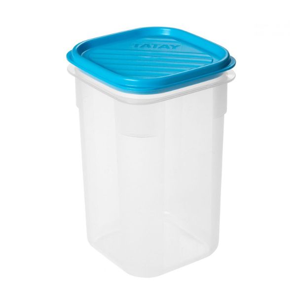 CAIXA P/ ALIMENTOS QUAD. 1L AZUL