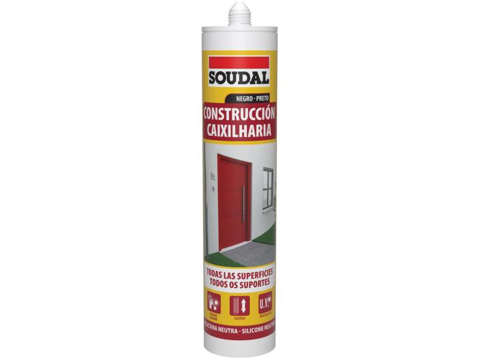 SILIC. CONSTRUÇÃO PRETO 290ml SOUDAL