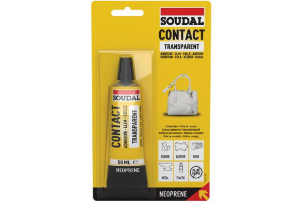 COLA DE CONTACTO TRANSP. 50ml SOUDAL