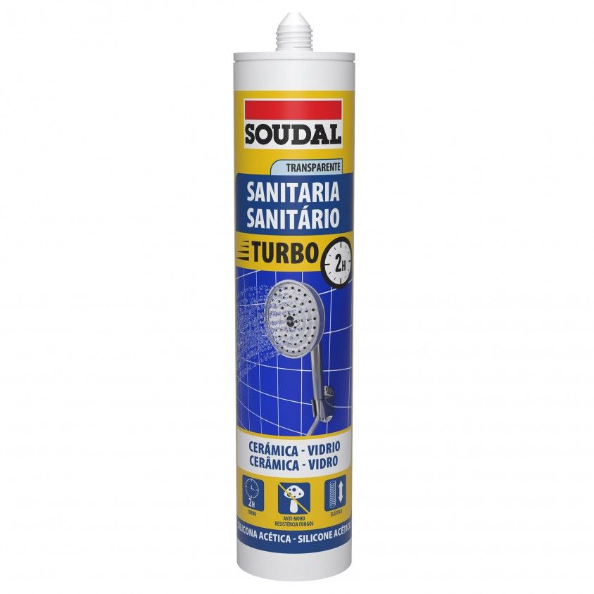 SILIC. SANITARIO AC TRANSP. 290ml SOUDAL