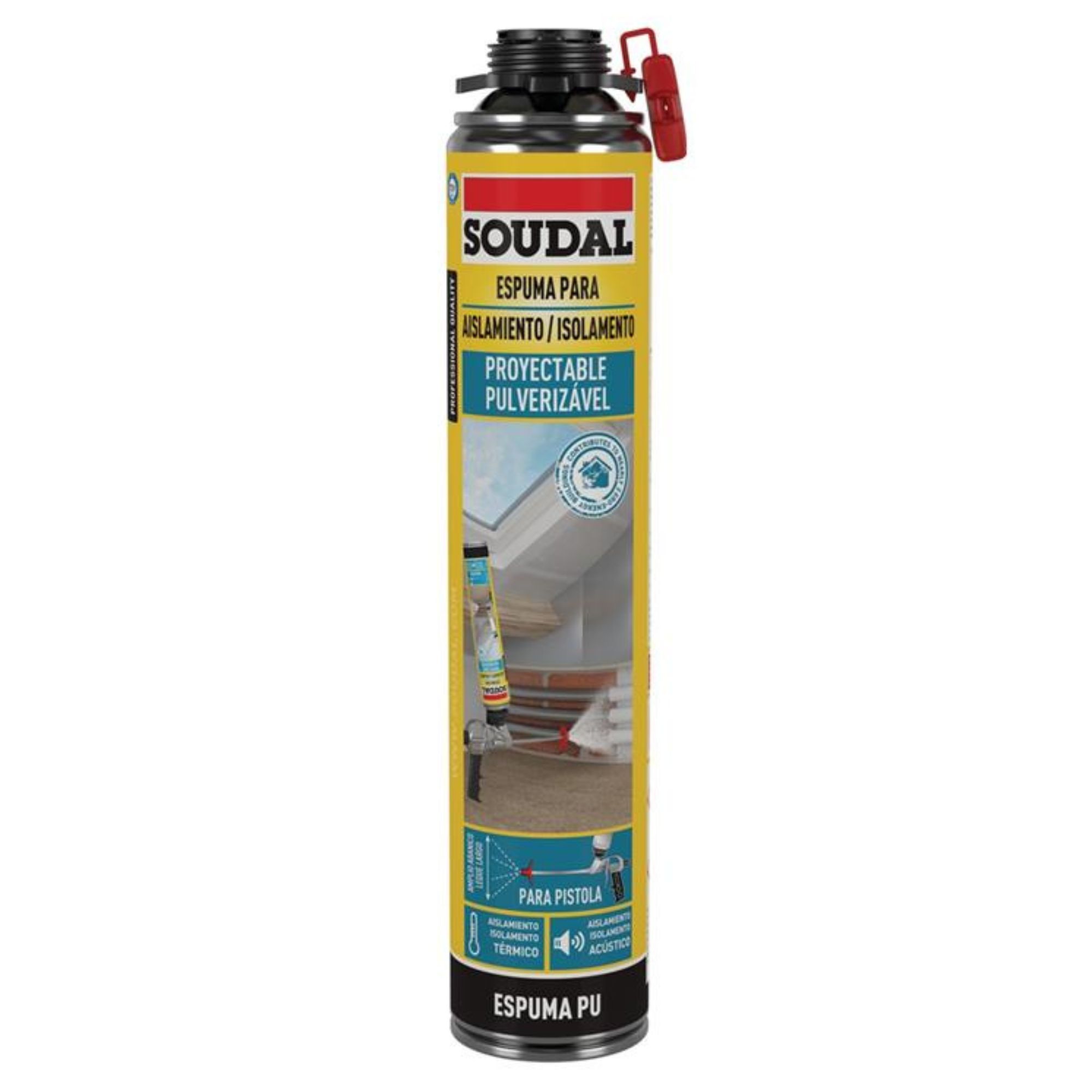 Espuma p/pistola pulverizavel 700ml Soudal