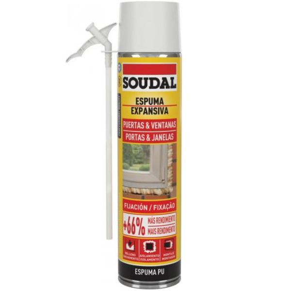 Espuma pu janelas & portas 500ml Soudal