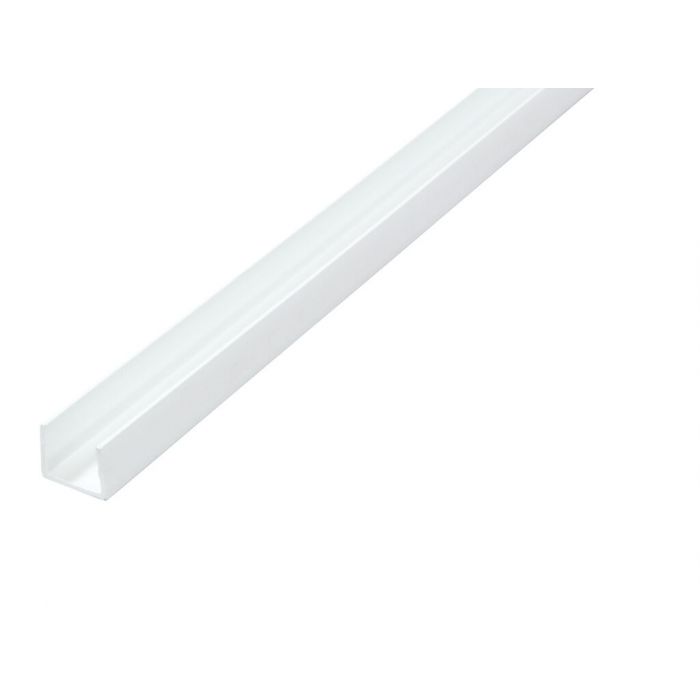 Perfil U 10X10-2.5mt aluminio branco Amig