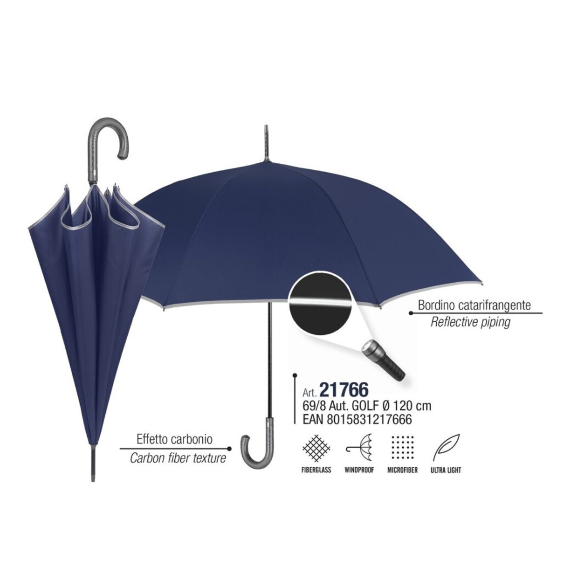 Guarda-chuva homen golf 69/8 automatico Perletti