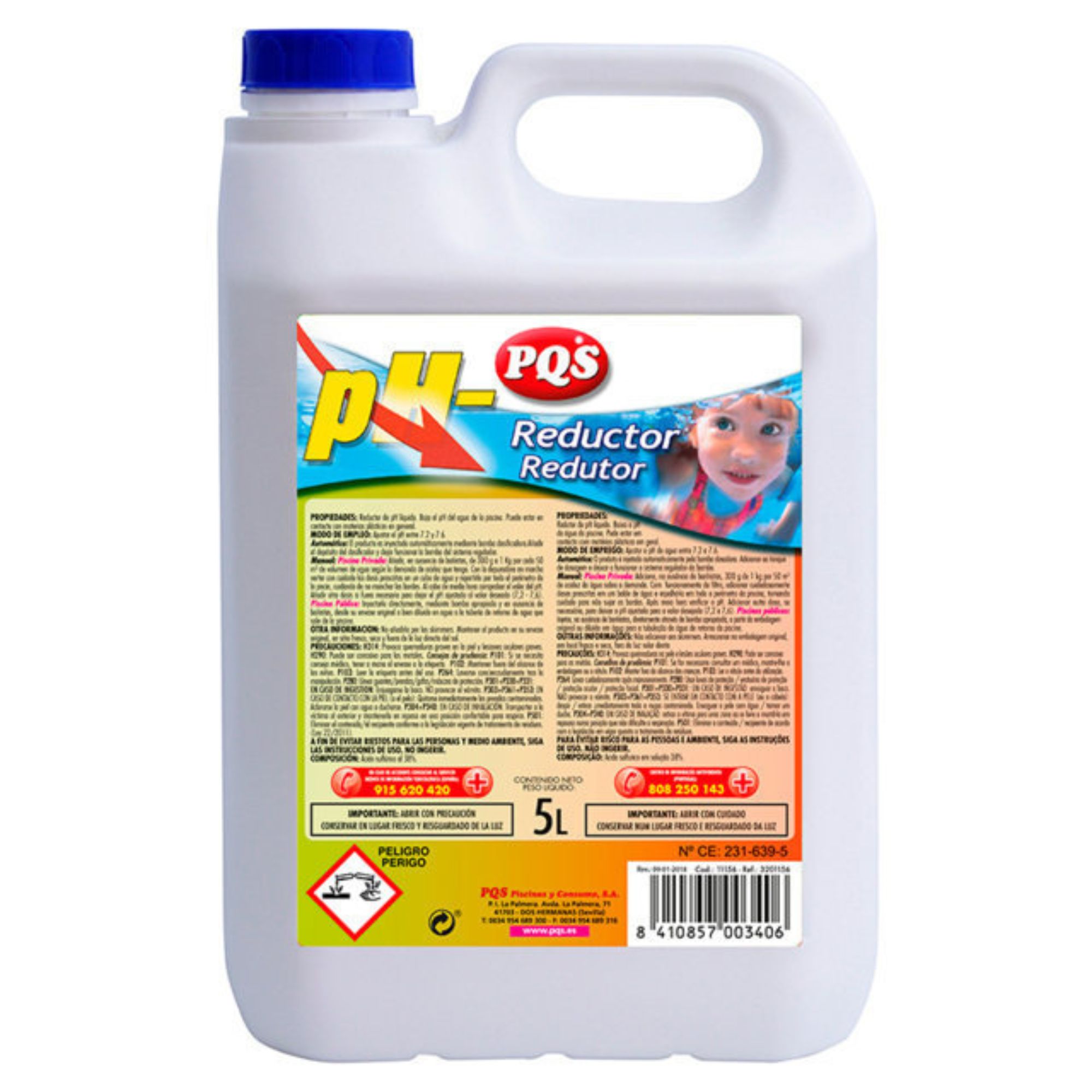 GF. 5 LT PSWIM PH MENOS LIQUIDO 15% PQS