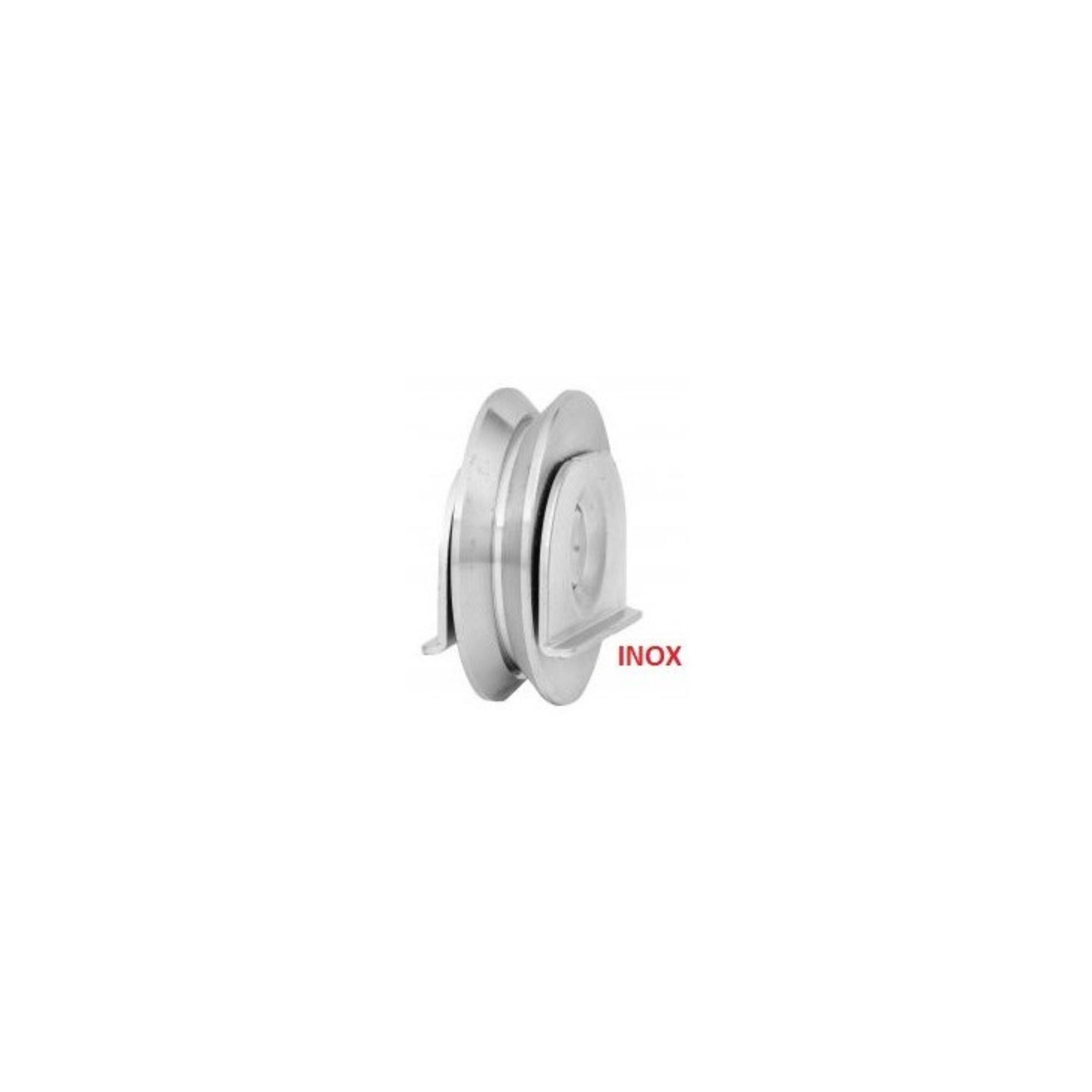 RODA 1 ROL. 60V C/SUPORTE SOLDAR INOX