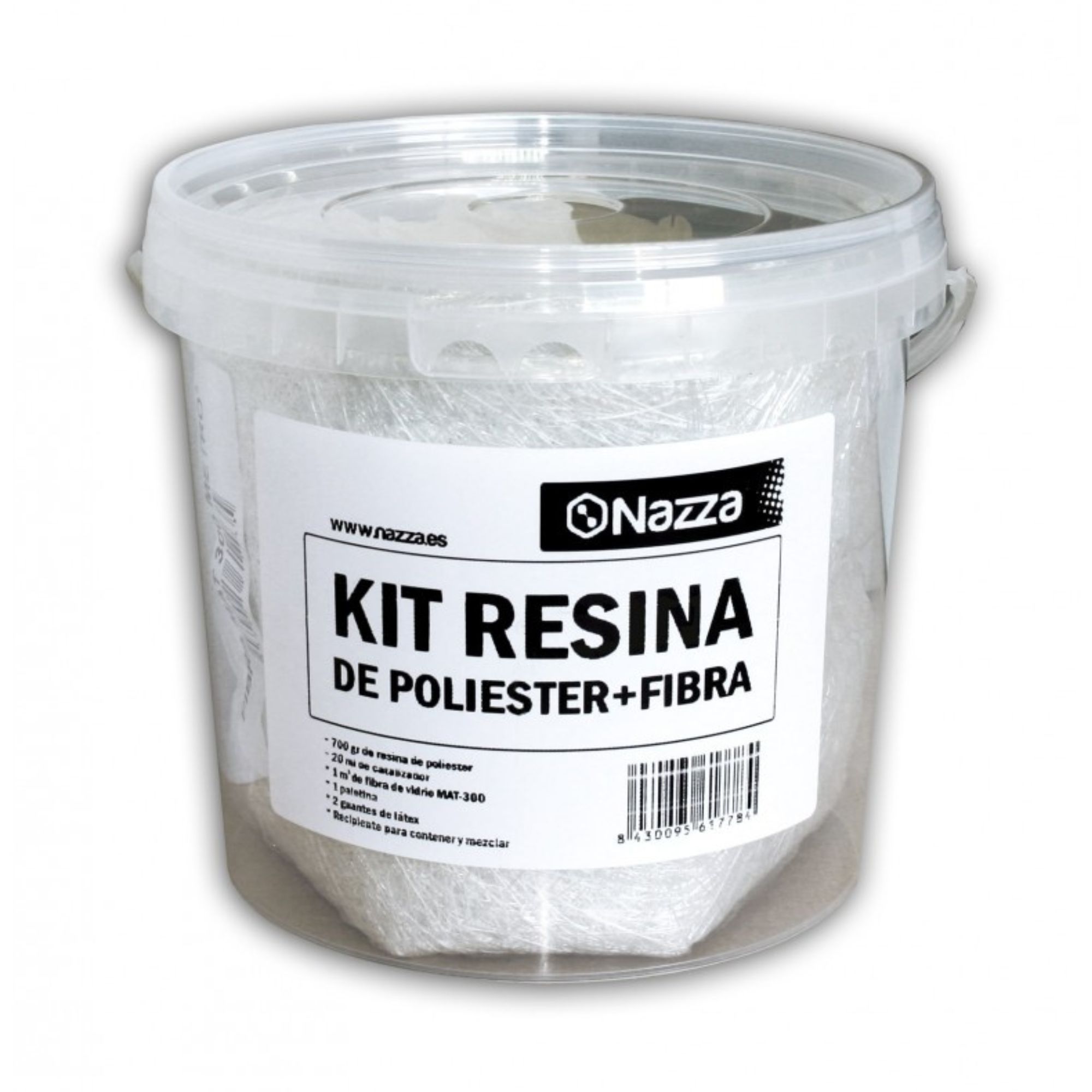 KIT POLYSTER (resina+fibra+peroxido) 1KG