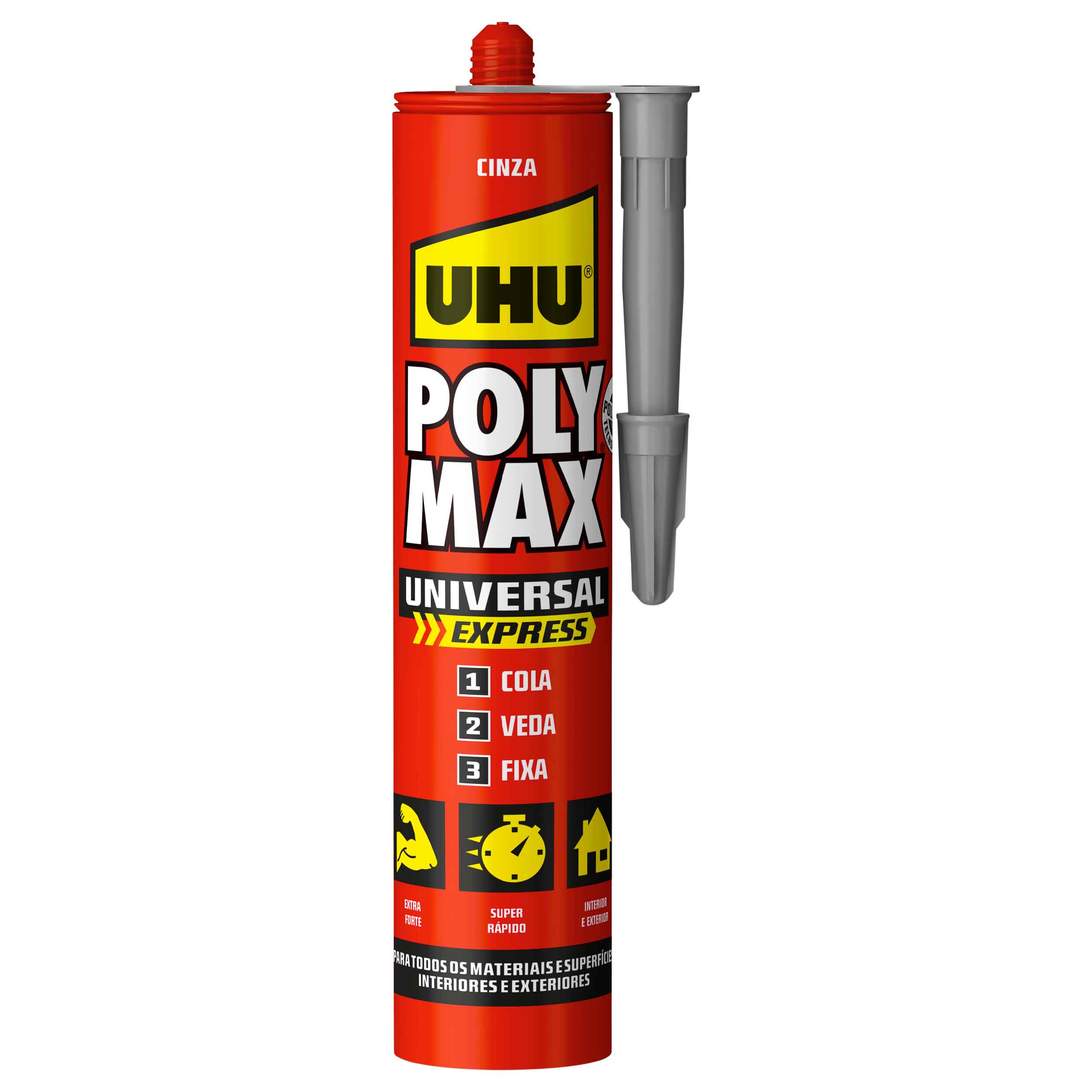 UHU POLY MAX EXPRESS CINZA 425G