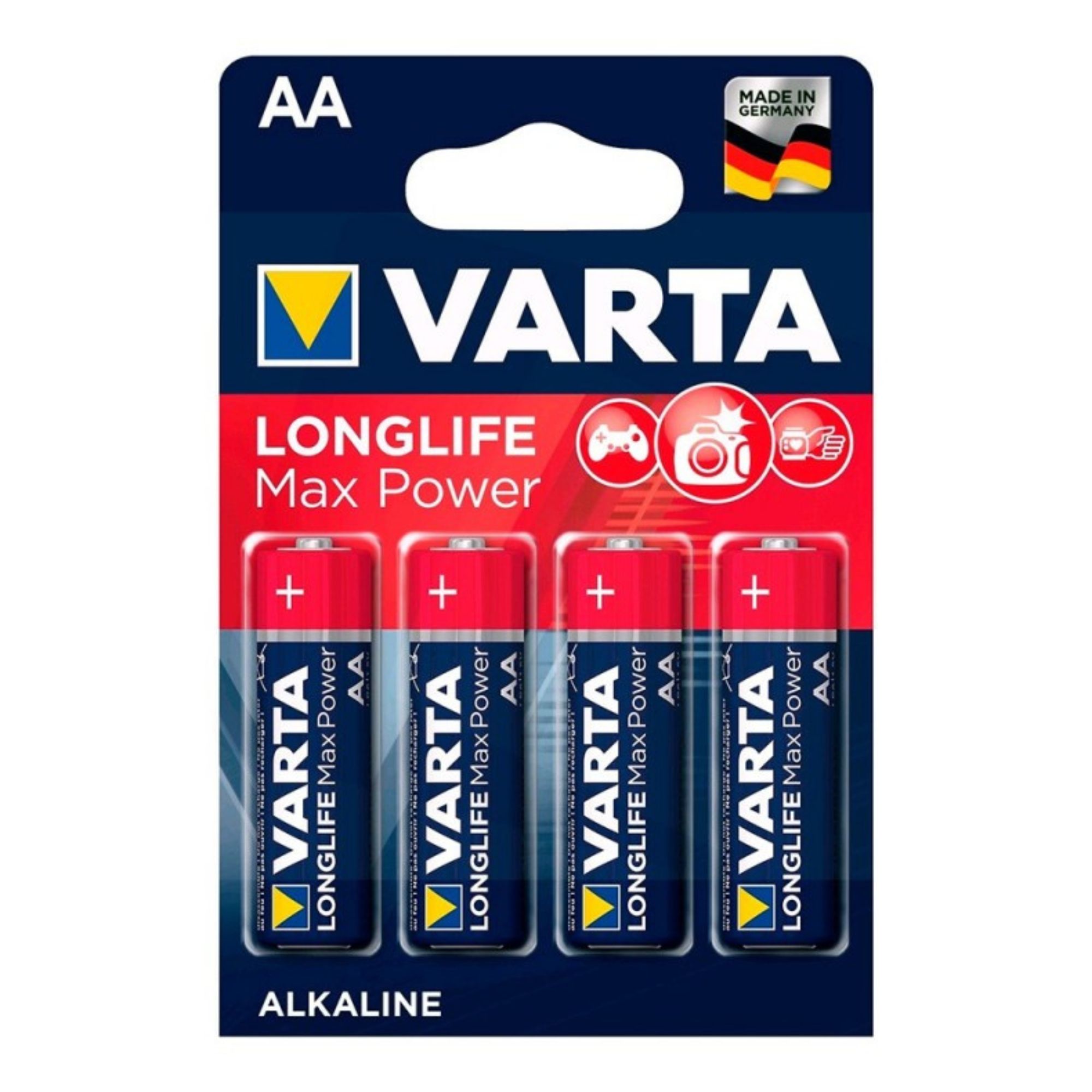 BL. x4 PILHA VARTA LONG LIFE MAX POWER AA