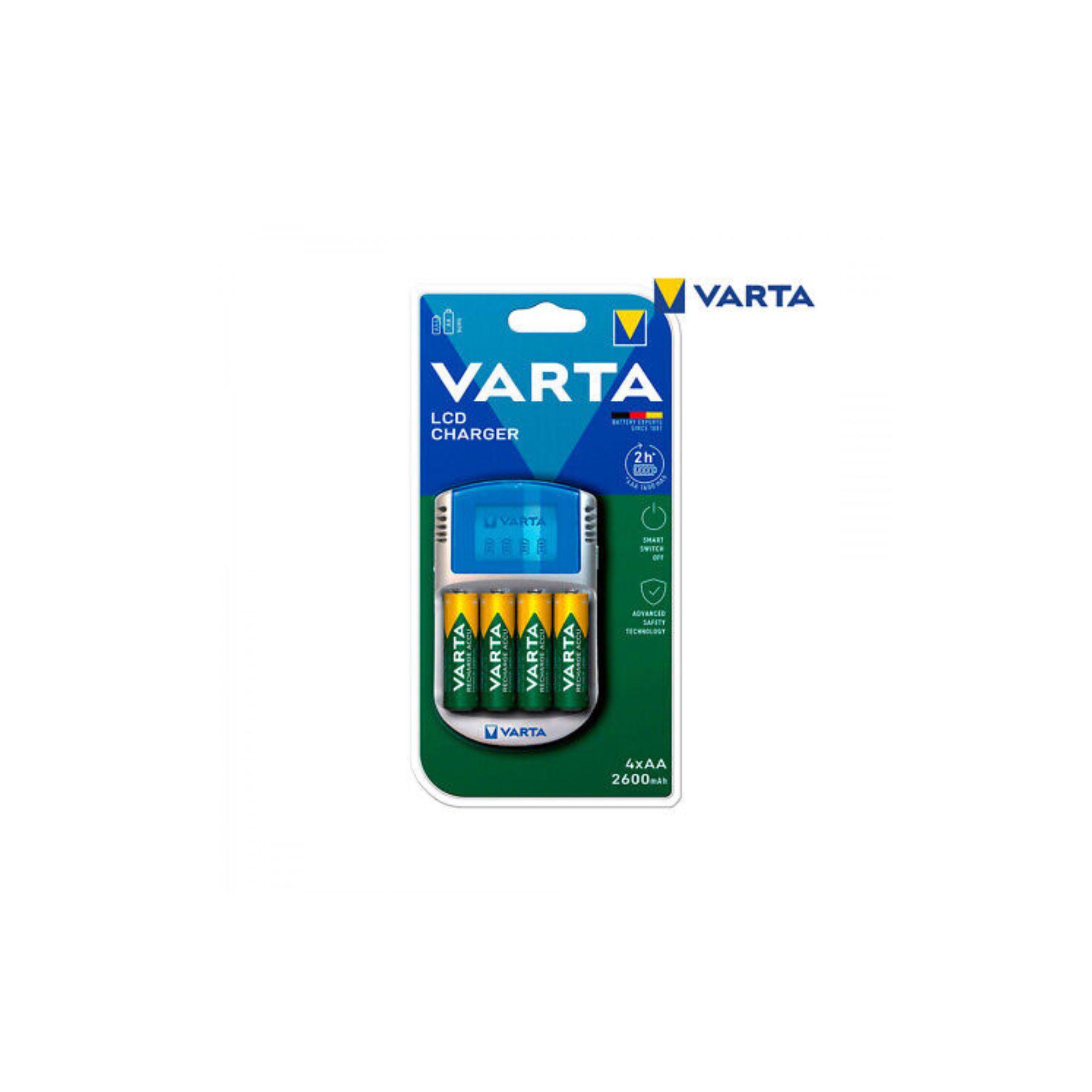 Carregador LCD charger p/pilhas AA e AAA Varta