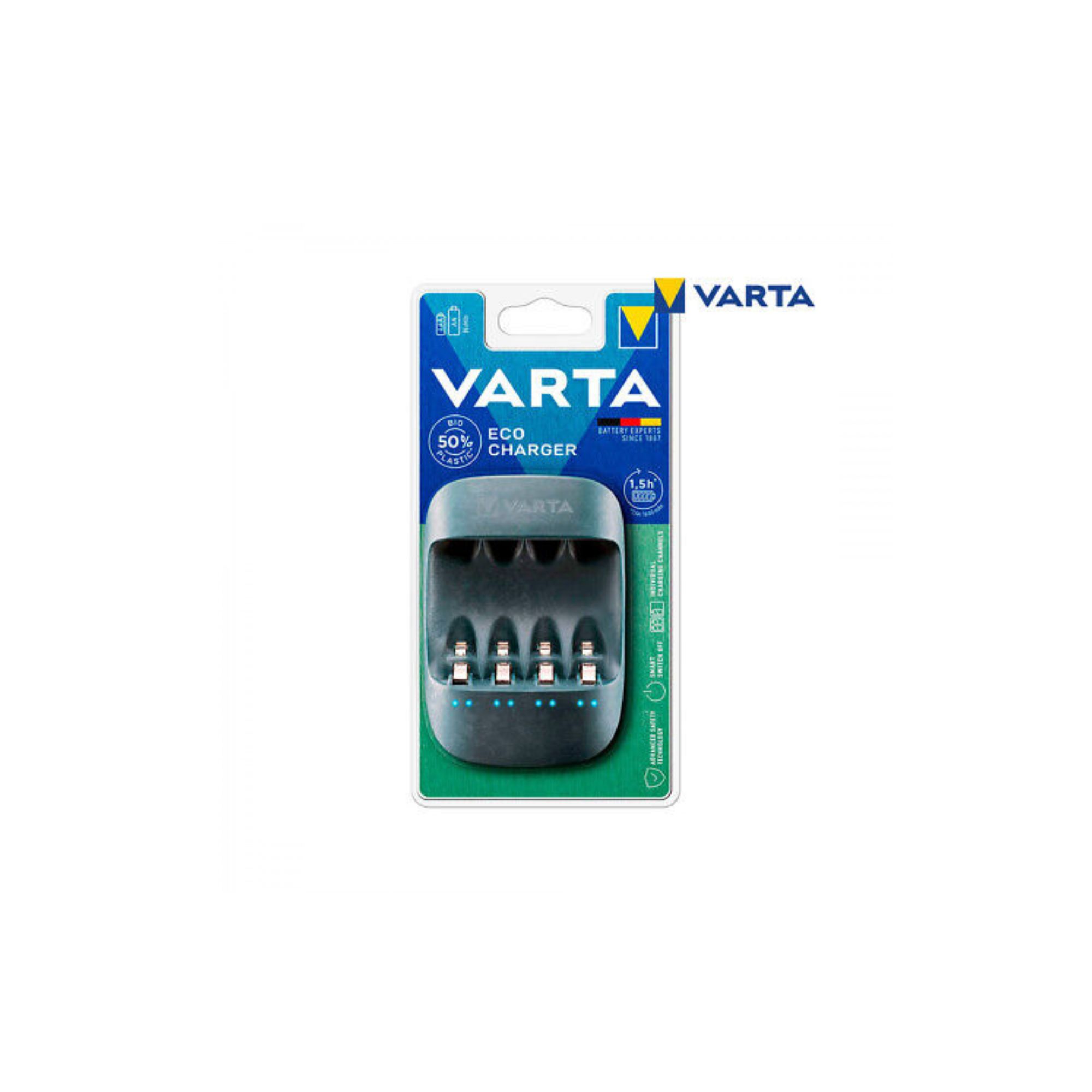 Carregador eco charger p/pilhas AA e AAA Varta