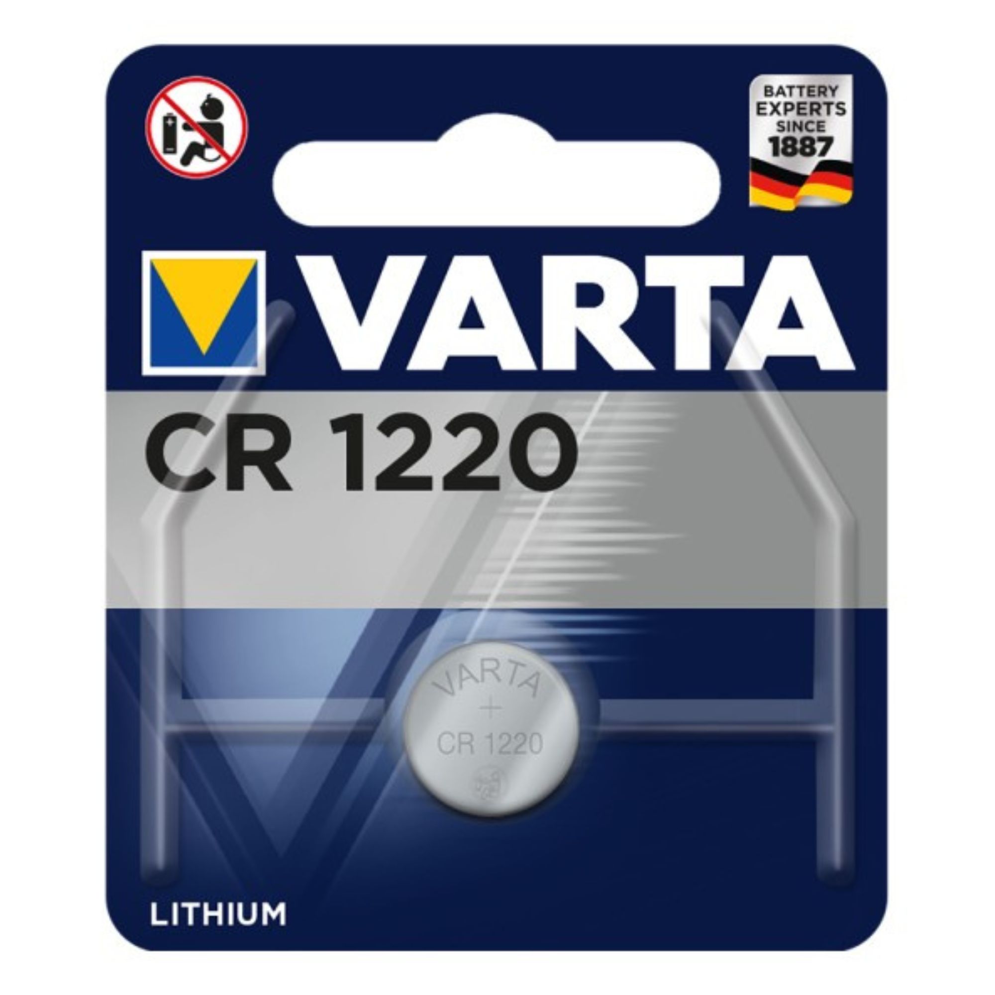 Blister 1 unid. pilha lithium CR1220 3V Varta