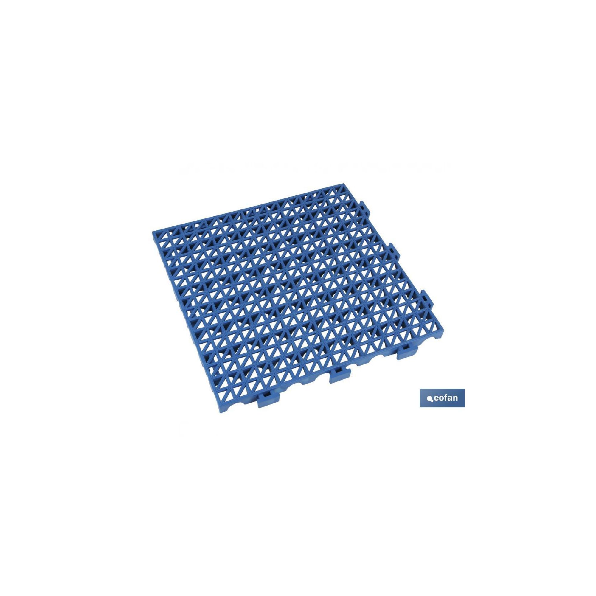 SET 4 UNI. ESTRADO ALVEOLADO AZUL PVC