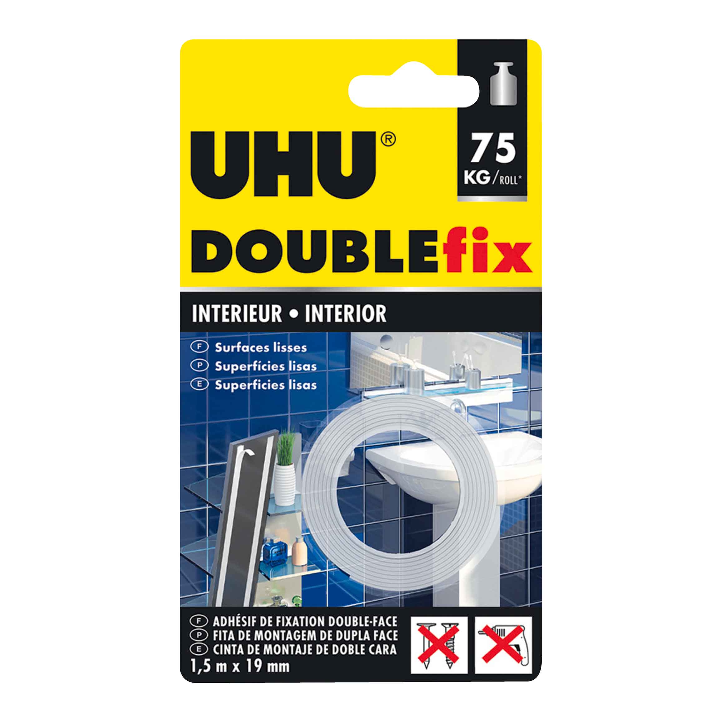 DOUBLEFIX INTERIORES-FITA 1.5X19MM UHU