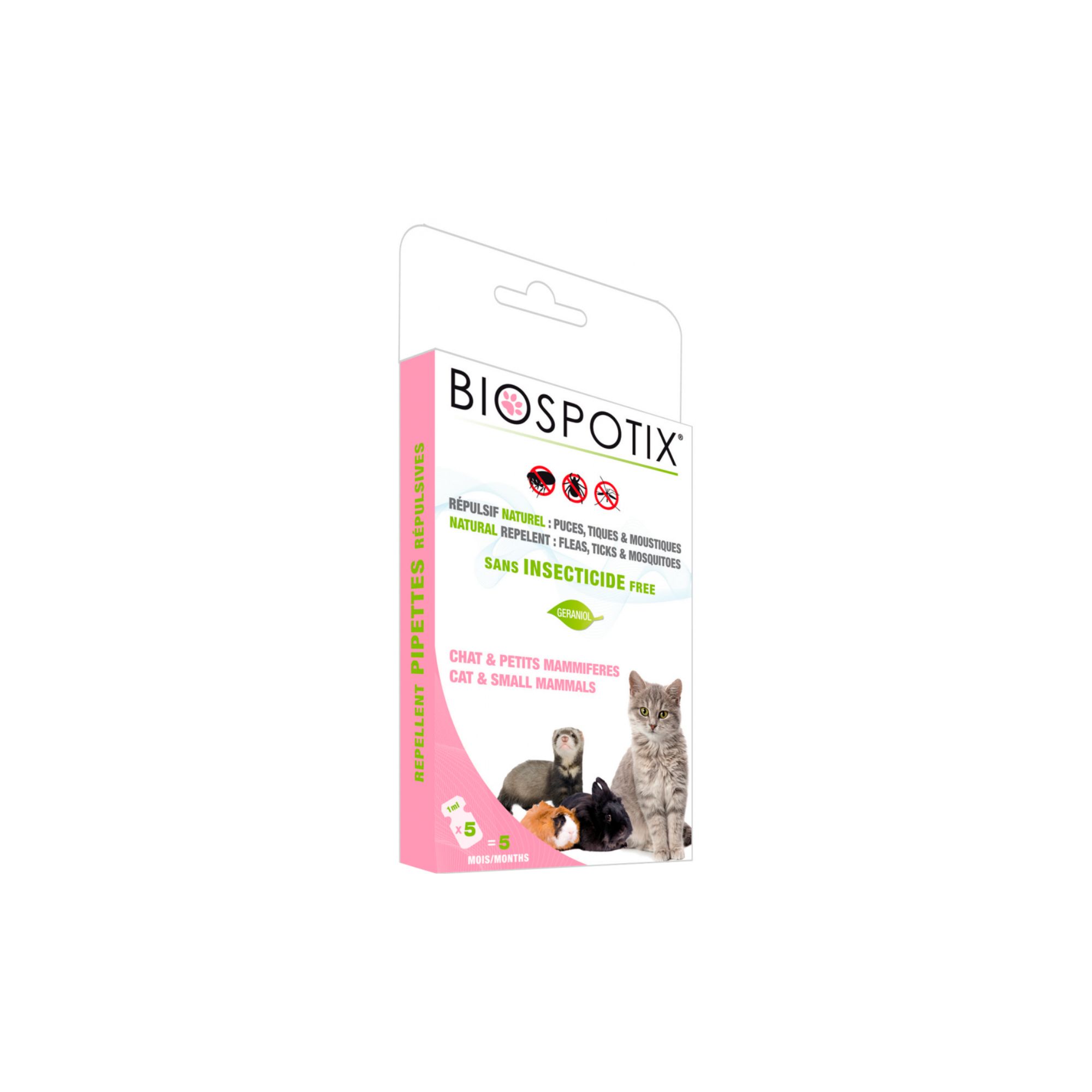 Pipeta repelente gato Biospotix 5x1ml
