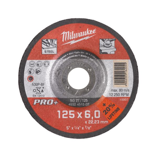 Disco pro+rebarbar 125x6mm MILWAUKEE