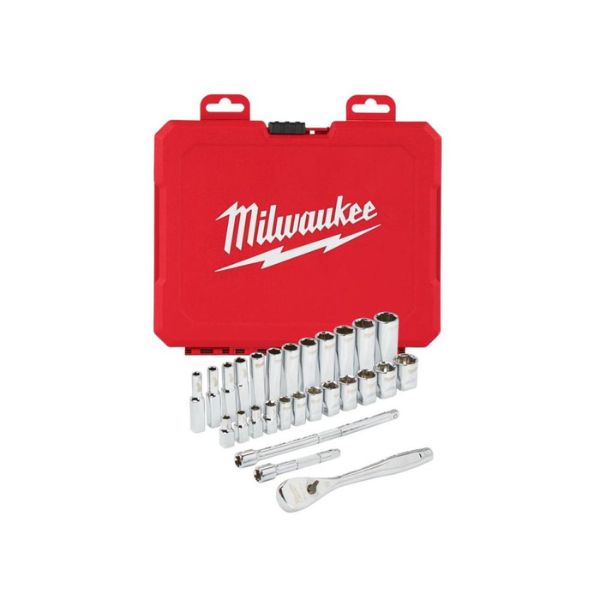 Jogo chaves roquete 1/4" 32 chaves Milwaukee