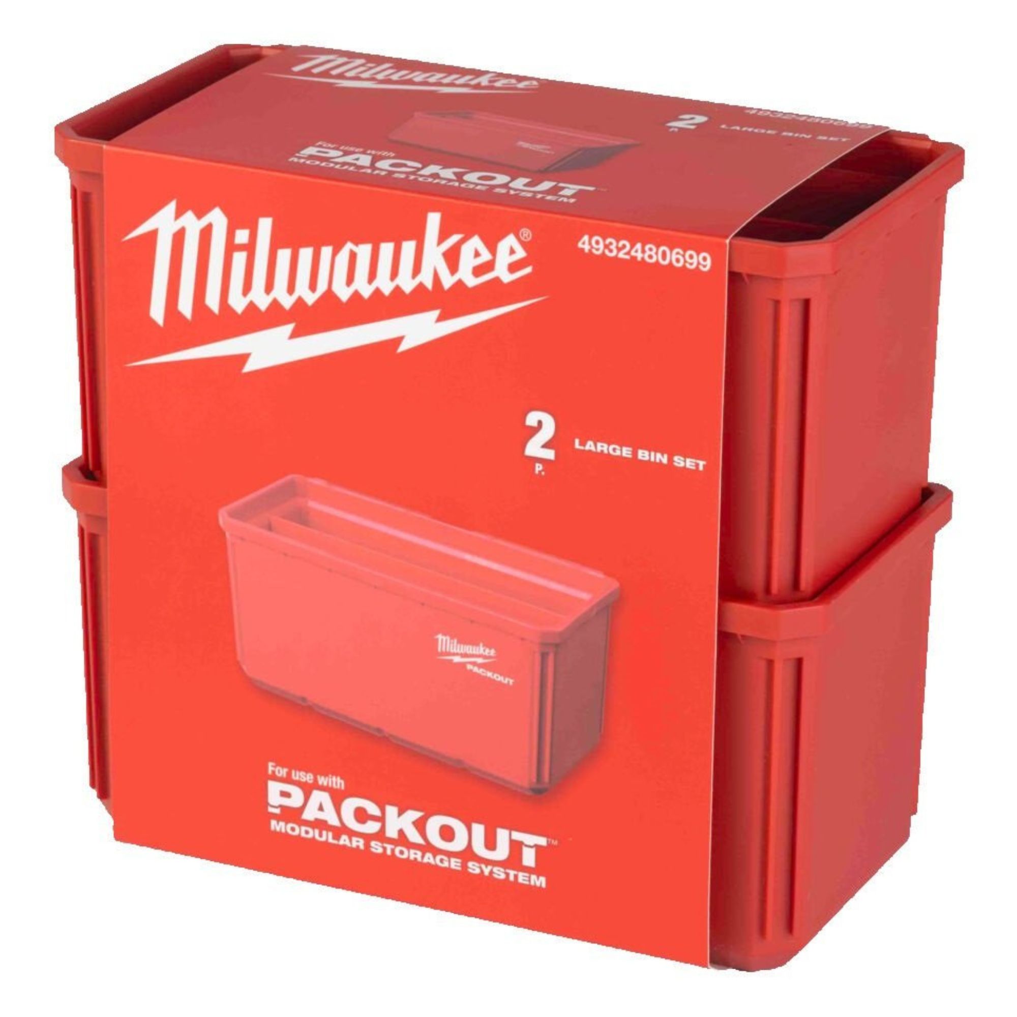 Recipiente organizador 20x10cm packout Milwaukee