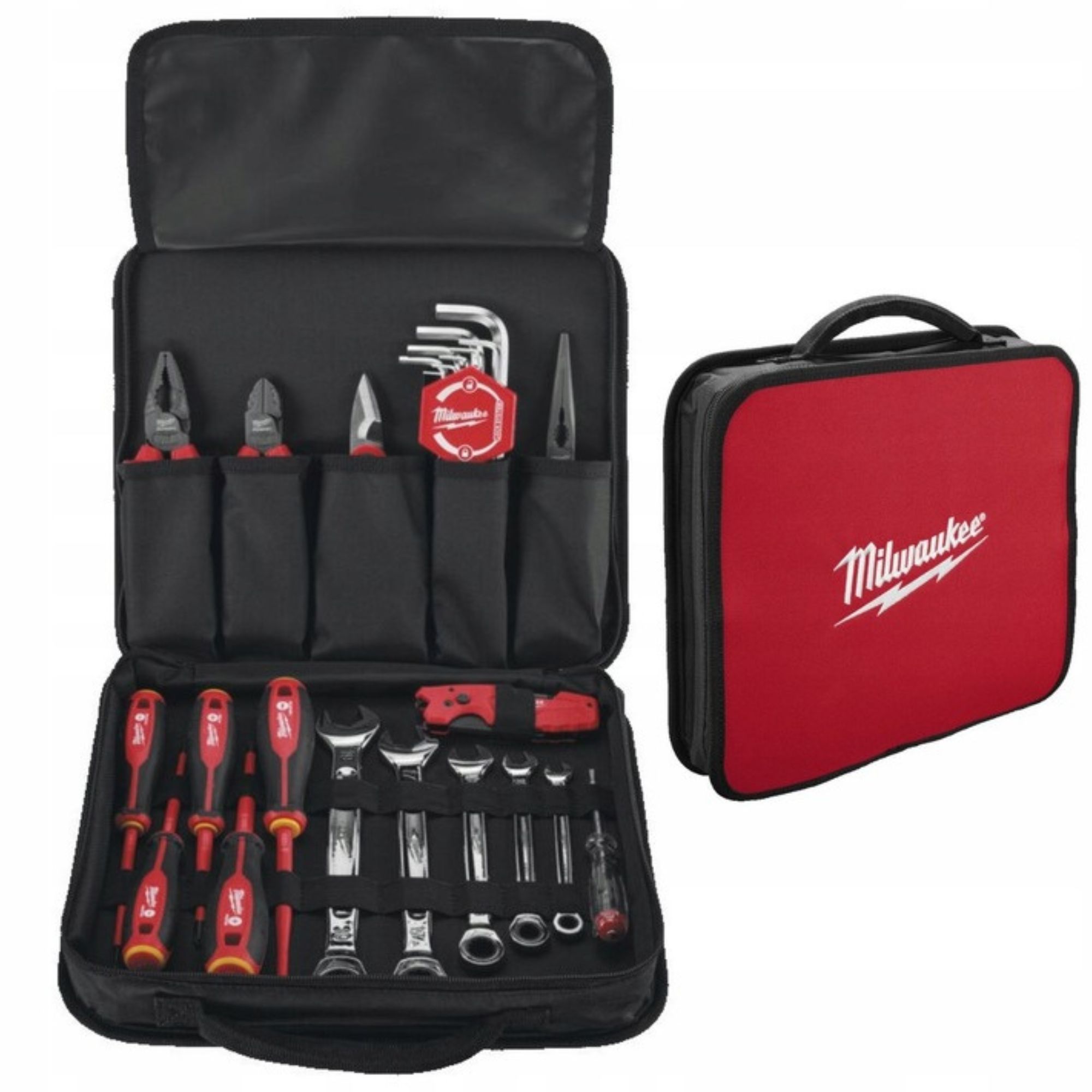 Bolsa com 24 ferramentas p/eletecistas Milwaukee