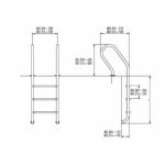 Escada p/piscina A-316 mista 3 degraus anti-deslizante