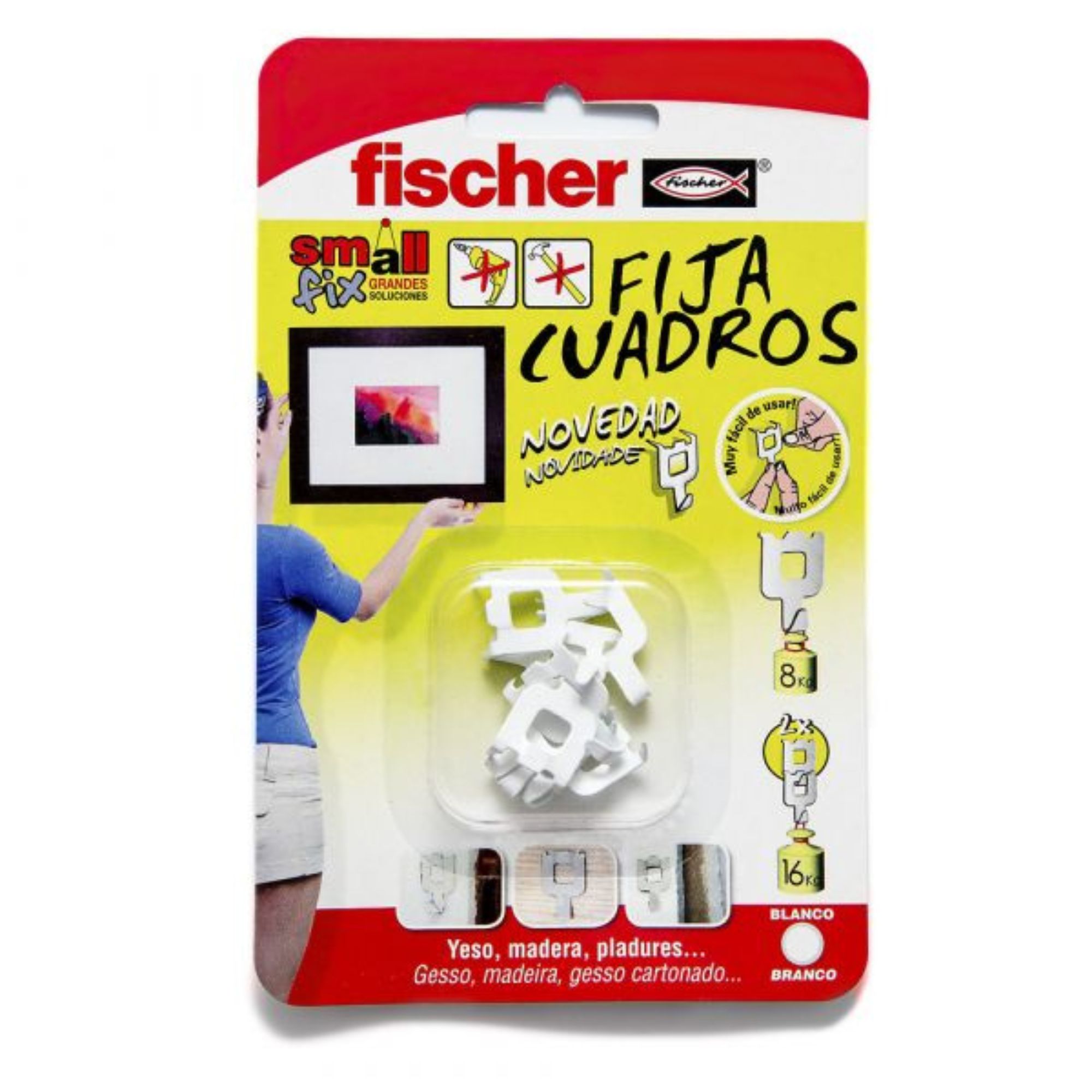 FIXADOR QUADROS 8Kg BRANCO FISCHER