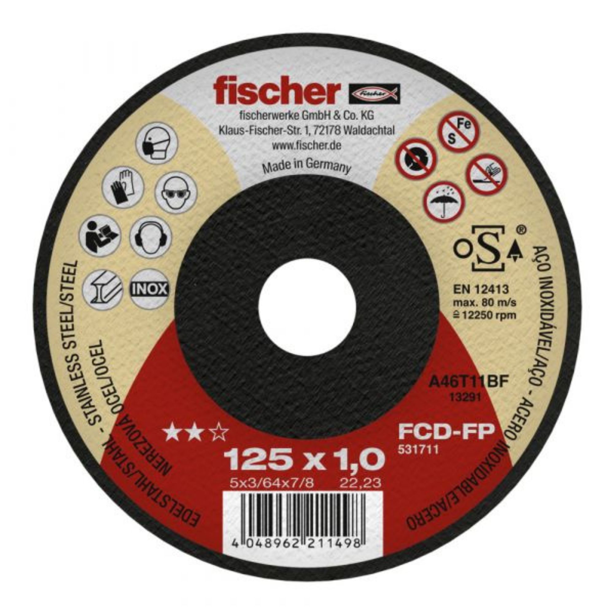 DISCO 125X1.0 FCD-FP INOX PLUS FISCHER