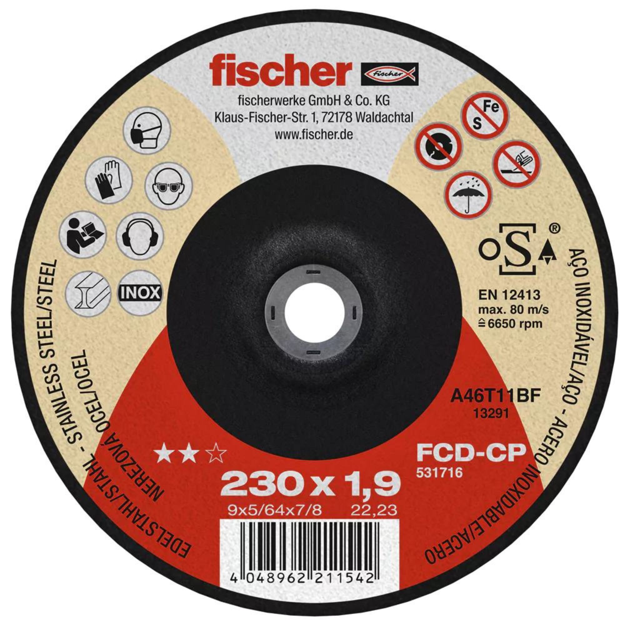 DISCO INOX 230X1.9 PLUS FISCHER