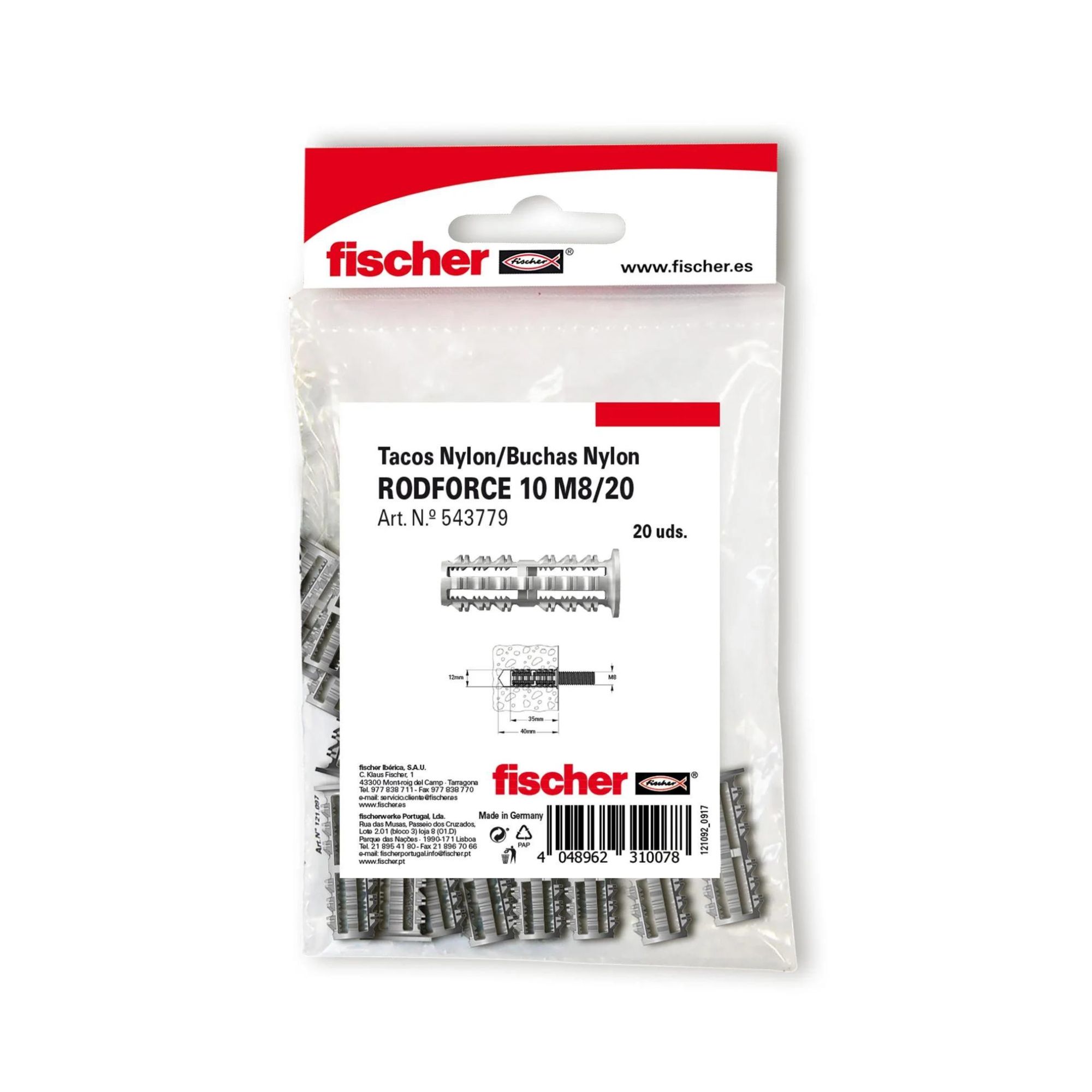 BL. 20 TACO RODFORCE 10 M8/20 FISCHER