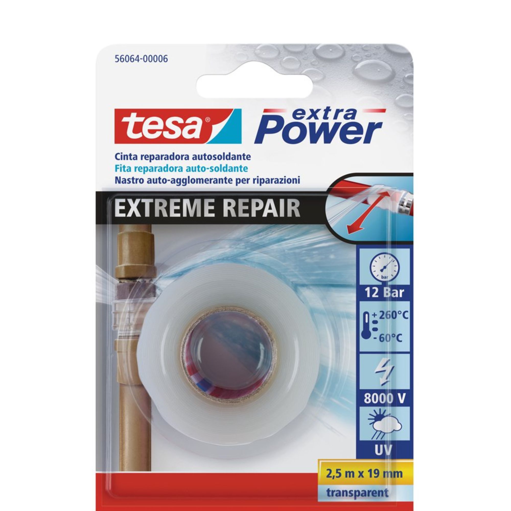 Fita de reparação transp. 2.5m x 19mm extreme 5604-00006-00