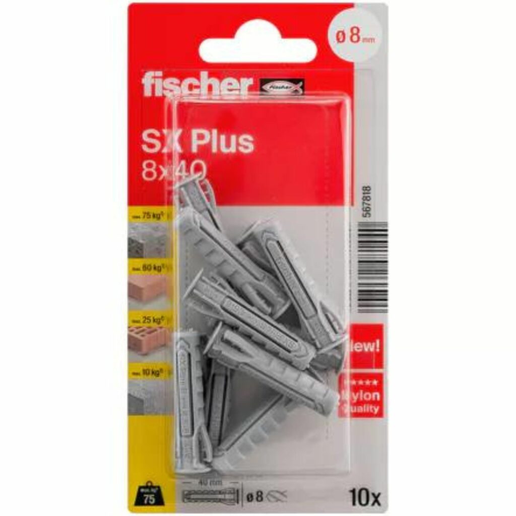 BL. 10 buchas 8x40 SX PLUS fischer