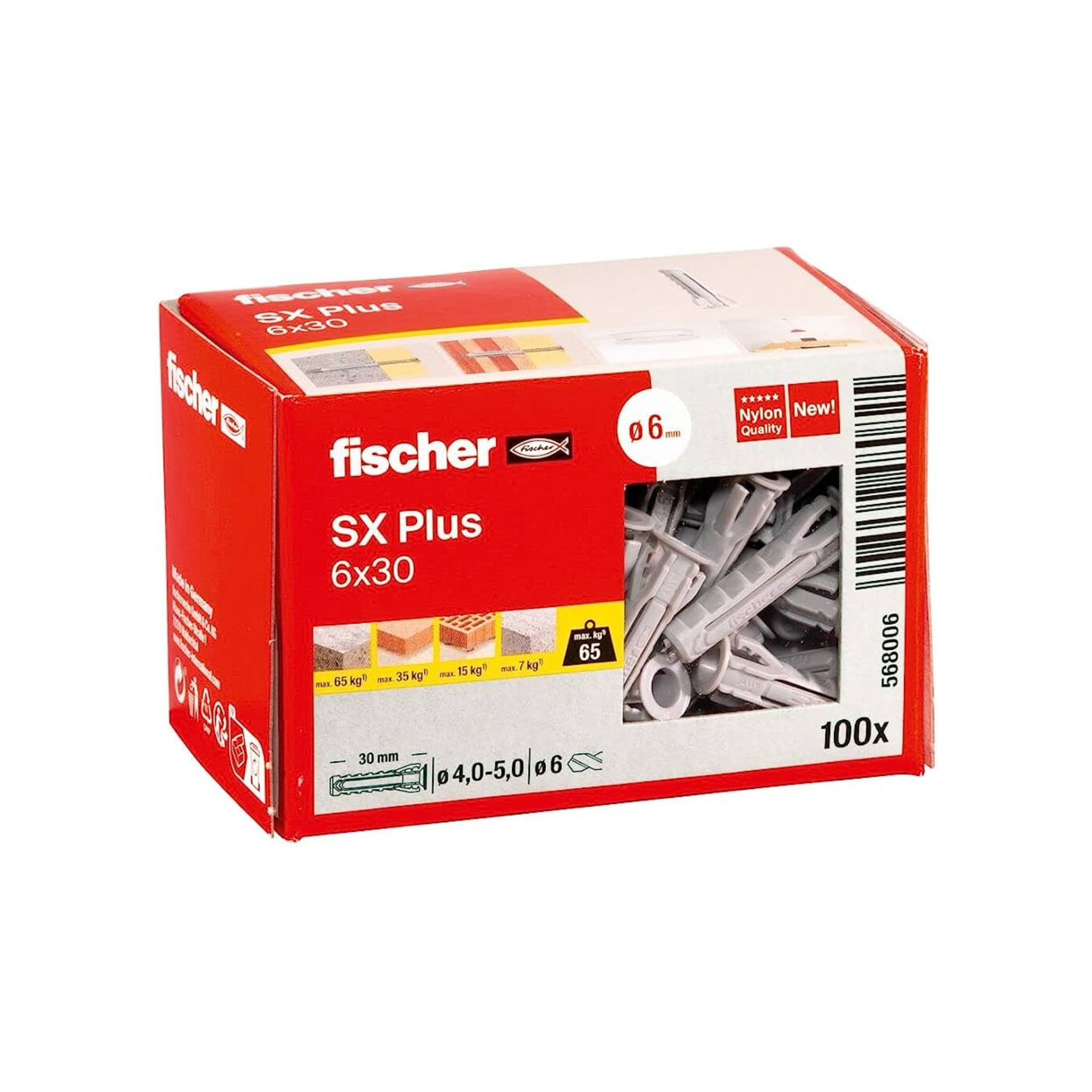 100 bucha de expansão SX PLUS 6x30 Fischer