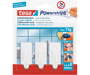 tesa Powerstrips 3 Mini Ganchos Clássicos BR + 4 tiras Mini