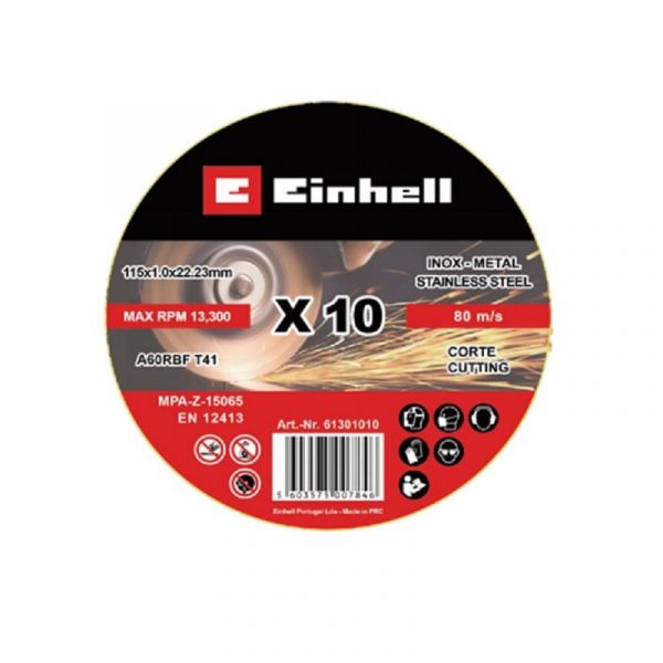 LATA 10 DISCOS CORTE INOX 115*1 EINHELL