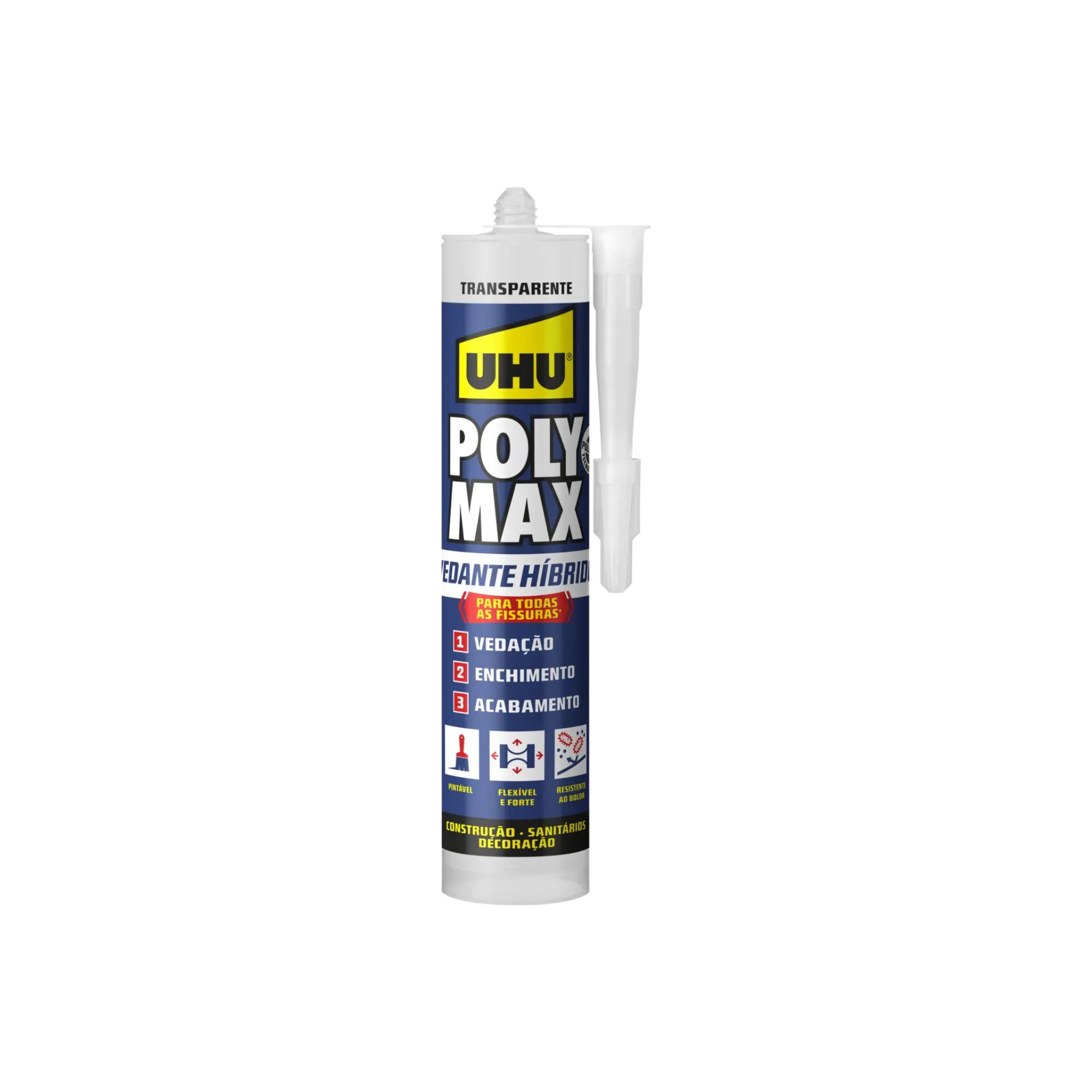 Poly Max vedante hibrido transparente 280ml UHU