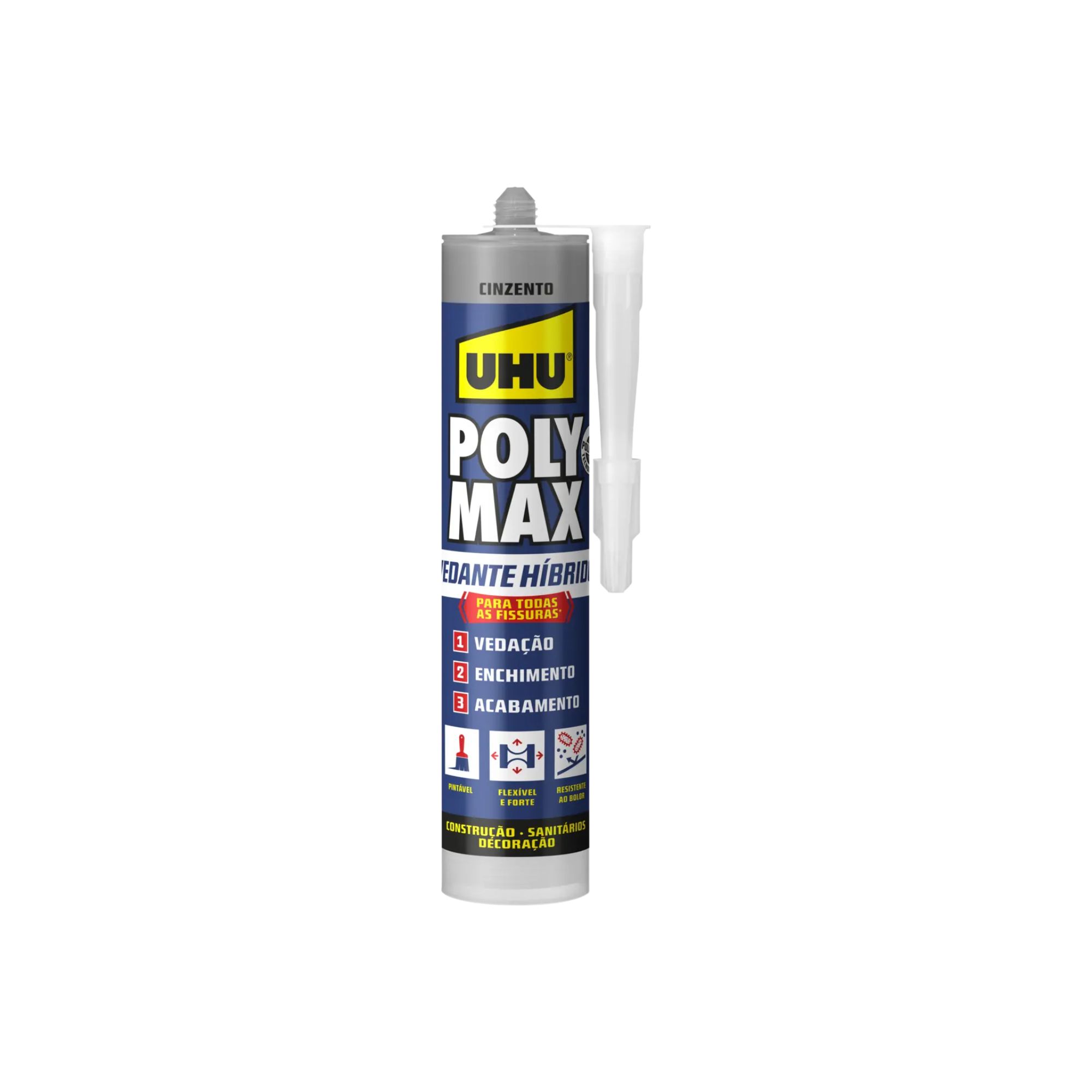 Poly Max vedante hibrido cinzento 280ml UHU