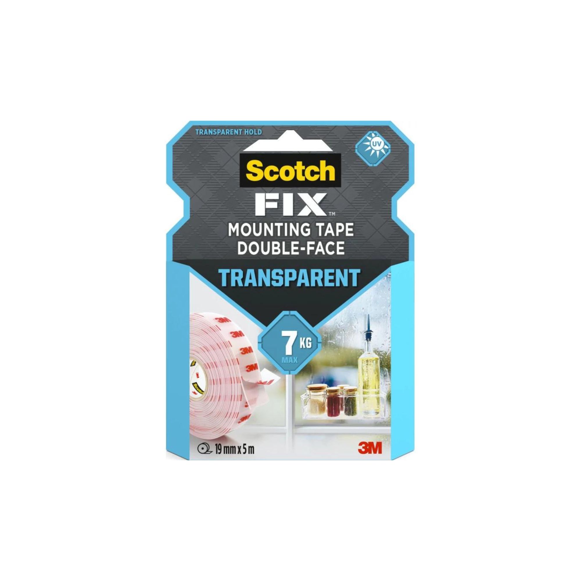 Cinta de montagem transparente 19mm x 5mt scotch 3M