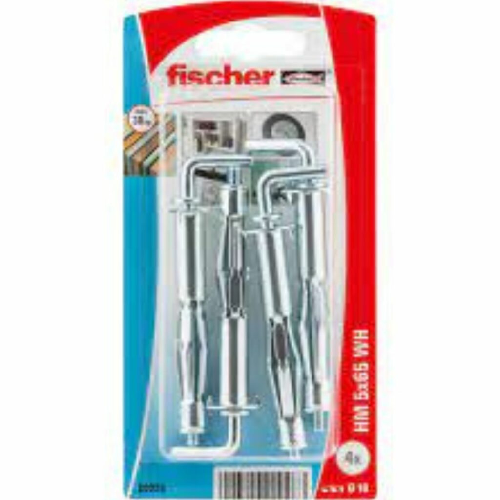 Blister 4 buchas guarda chuva c/gancho HM-NT 5x65 K Fischer