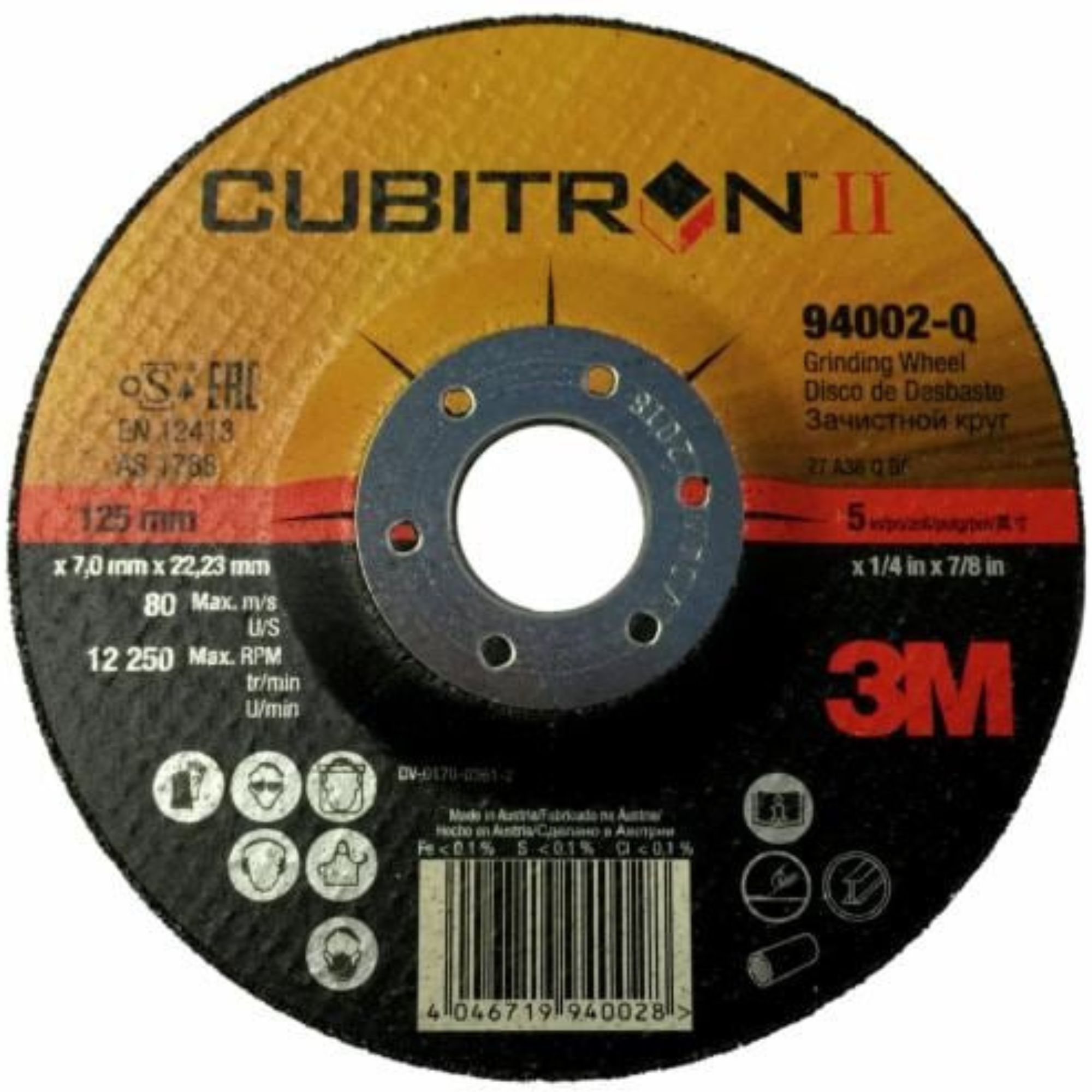 Disco de desbaste 125mmx7mm Cubitron II 3M