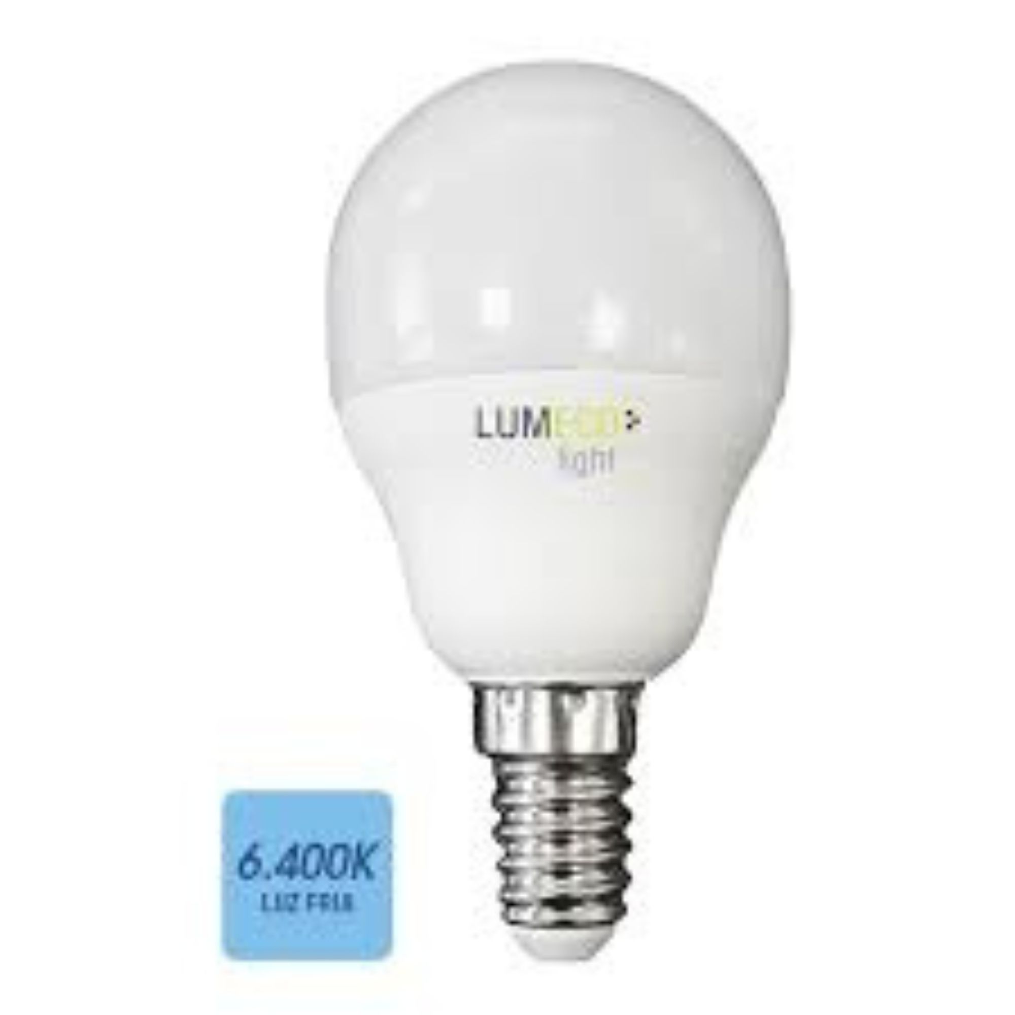 LAMPADA ESFER. LED E14 5W 400lum 6400K LUZ FRIA