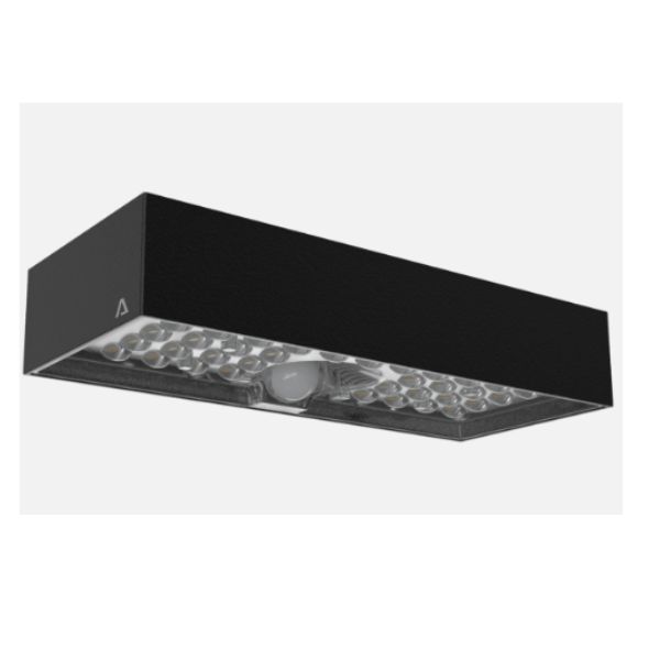 Aplique led solar 6W de parded preto Aslo