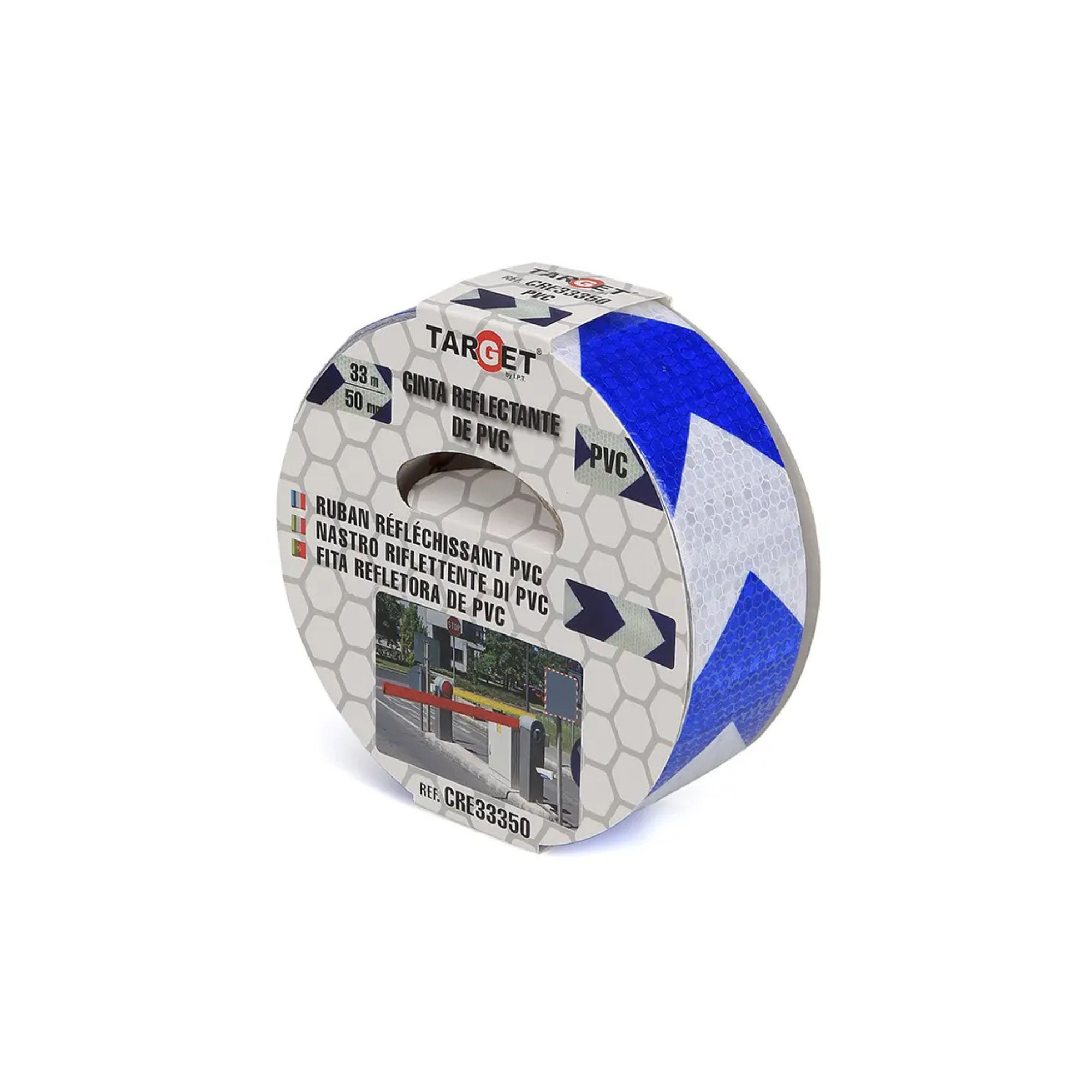 FIta adesiva refletora padrão flecha 33mt x 50mt Target